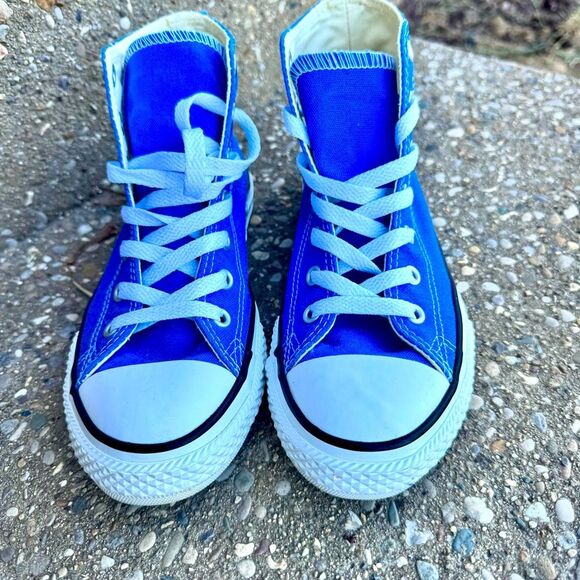 Converse Blue All Star Chuck Taylor High Tops Size Youth Size 3 - Picture 7 of 10